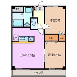 エバーグレース西富田の物件間取画像